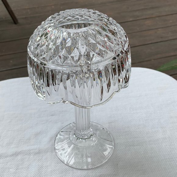 Vintage 2 Piece Crystal Pedestal Tea Light/Votive Candle Holder - Picture 9 of 11